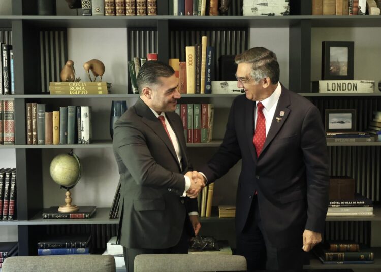 Tratan Américo Villarreal y Omar García Harfuch temas de seguridad en Tamaulipas