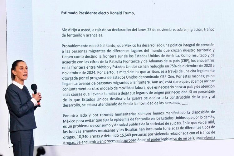 Sheinbaum: “A cada arancel que EU ponga, vendrá otro desde México”