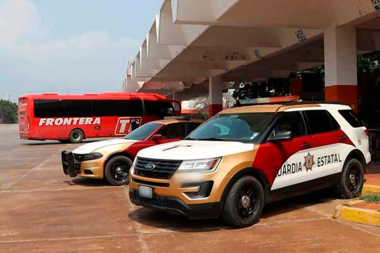 Presencia y vigilancia de la Guardia Estatal en Centrales de Autobuses