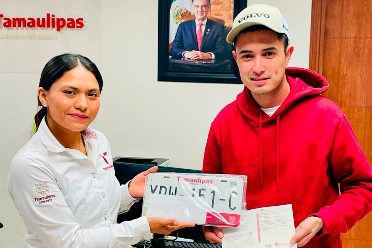 Facilitan pago de derechos vehiculares y entrega de placas para tamaulipecos que radican en Nuevo León