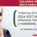 Informe Trimestral 2024-2027 de Altamira: hechos y realidades
