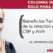 Beneficios Tamaulipas de la relación de CSP y AVA