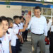 Entrega alcalde aula educativa en arranque del ciclo escolar en Victoria