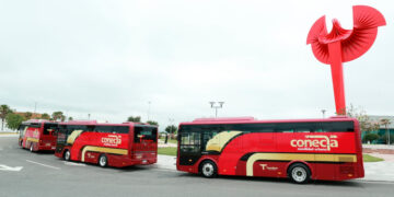 Supervisa gobernador unidades del nuevo sistema de transporte público de Tamaulipas