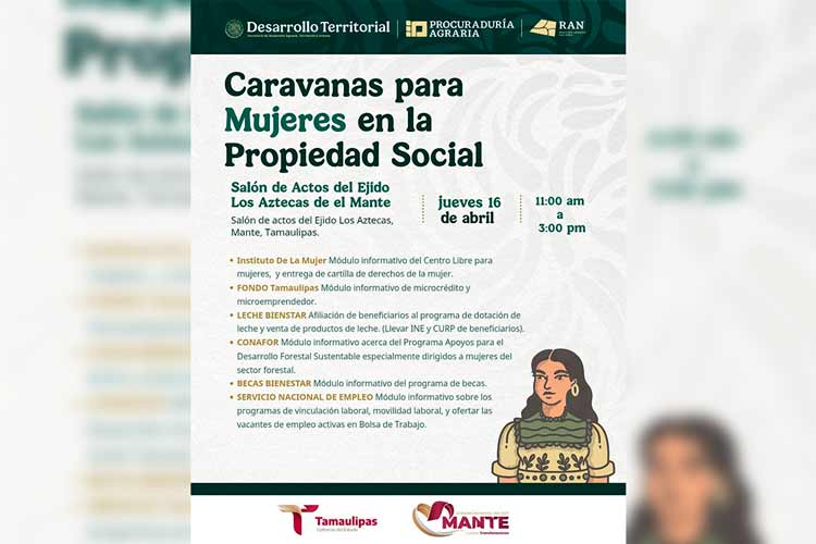 Invita Patty Chío a Caravanas para Mujeres en la Propiedad Social