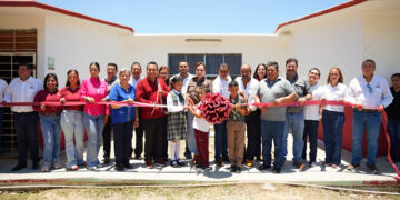 Fortalece Gobierno de Carmen Lilia Canturosas infraestructura educativa en primaria de Valles de Anáhuac