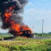 Devora fuego tractocamión en carretera federal Victoria-Zaragoza