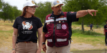 Supervisa Carmen Lilia Canturosas creciente del Río Bravo y despliega operativo de Protección Civil