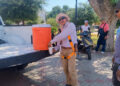 Refuerza Patty Chío alumbrado público en Ejidos Matamoros y San Agustín