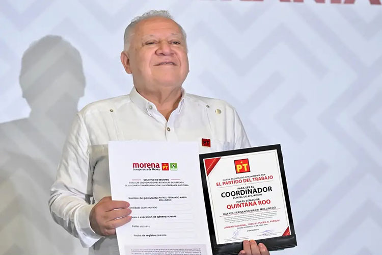 El tufo de la mafia rumana llega a Marín Mollinedo en su carrera por la Gubernatura de la 4T en Q. Roo.
