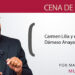 Carmen Lilia y el rector Dámaso Anaya…