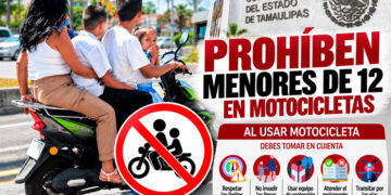Prohíben a menores de 12 años viajar en motocicletas