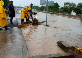 Despliega gobierno de Victoria operativo de auxilio y limpieza tras intensa lluvia