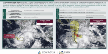 México vigila tres ciclones; Simón amenaza Jalisco